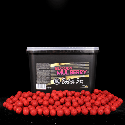 GOLD BOILIES 20 MM BLOODY MULBERRY  - BUCKET 5 KG