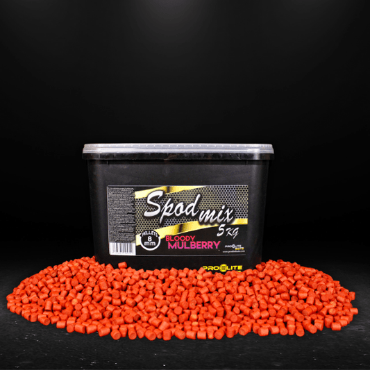 GOLD SPOD MIX PELLETS 8 MM BLOODY MULBERRY  - BUCKET 5 KG