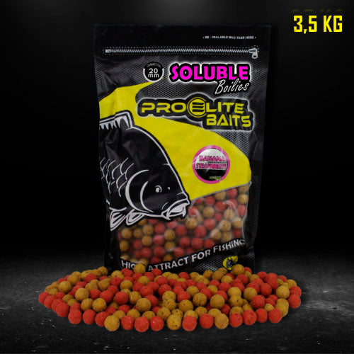 SOLUBLE BOILIES 20 MM BANANA & STRAWBERRY - 3,5 KG