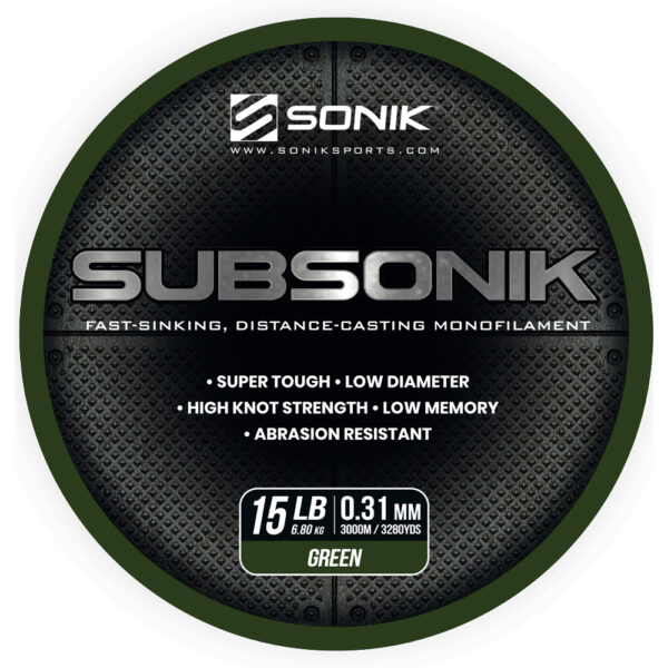 SUBSONIK GREEN 15LB 3000M 0.31mm GREEN