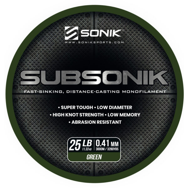 SUBSONIK GREEN 25LB 3000M 0.41mm GREEN