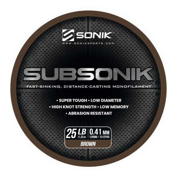 SUBSONIK BROWN 25LB 1200M 0.41mm BROWN