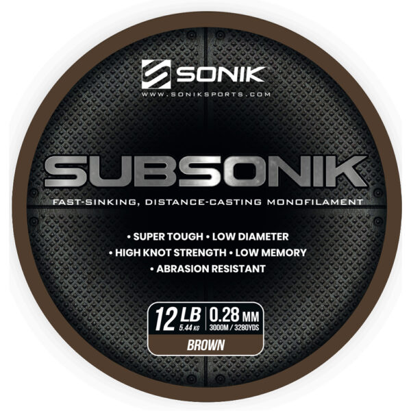 SUBSONIK BROWN 12LB 3000M 0.28mm BROWN