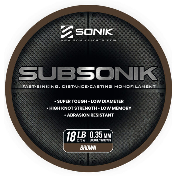 SUBSONIK BROWN 18LB 3000M 0.35mm BROWN