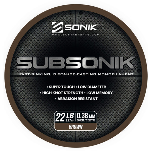 SUBSONIK BROWN 22LB 3000M 0.38mm BROWN