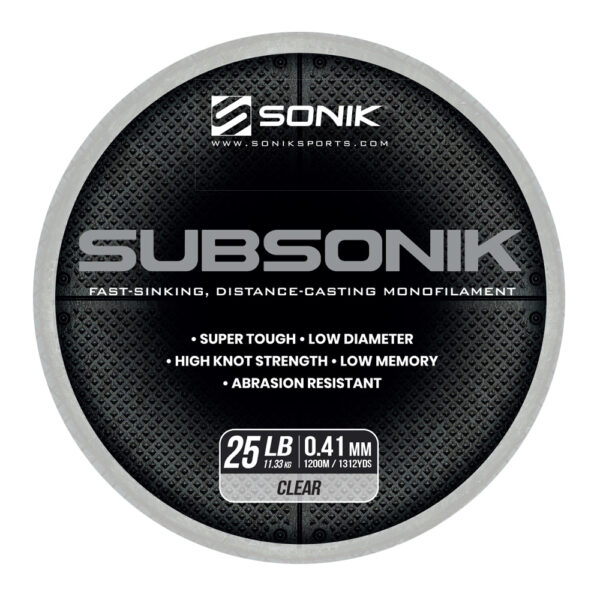SUBSONIK CLEAR 25LB 1200M 0.41mm CLEAR