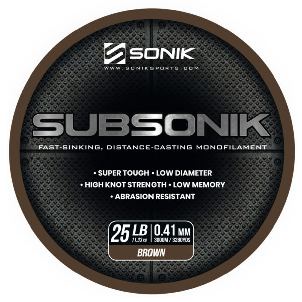 SUBSONIK BROWN 25LB 3000M 0.41mm BROWN