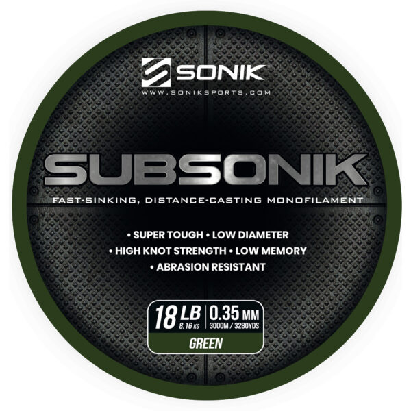 SUBSONIK GREEN 18LB 3000M 0.35mm GREEN
