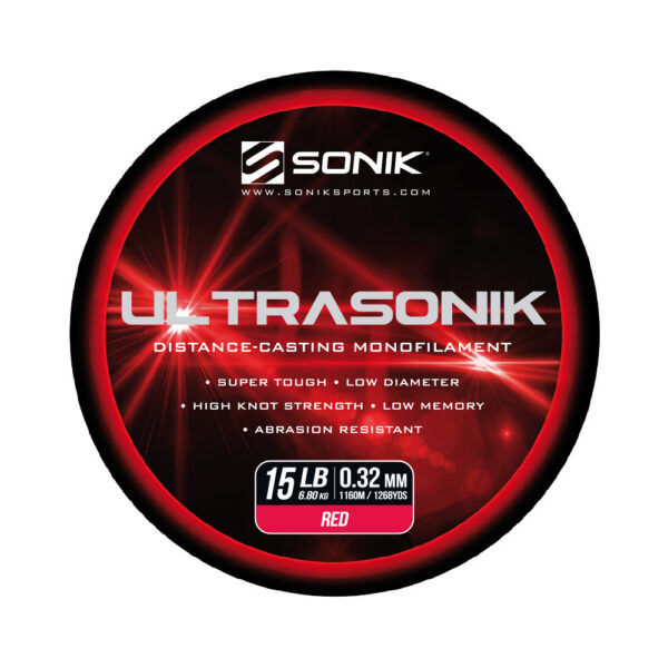ULTRASONIK MONORED 15LB1160m 0.32mm MONO RED