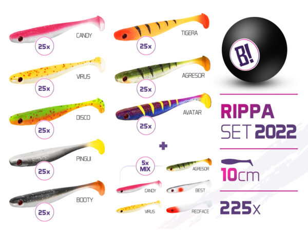 Köder Set BOMB Rippa Farben 2022 10cm / 225 St.10cm - Image 2