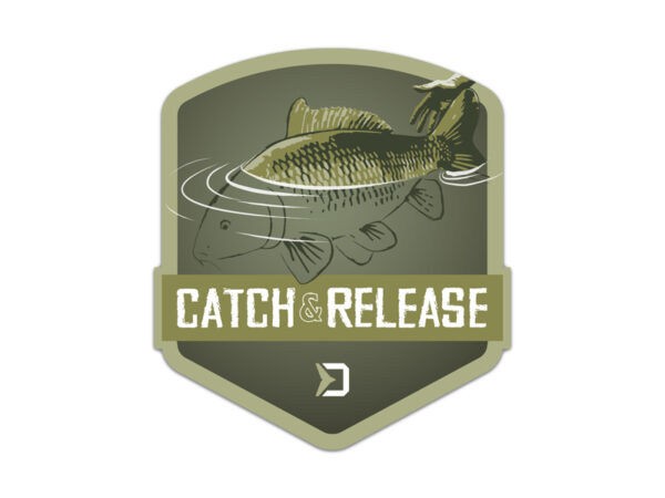 Aufkleber Delphin CATCH and RELEASE9x8cm – Bild 2