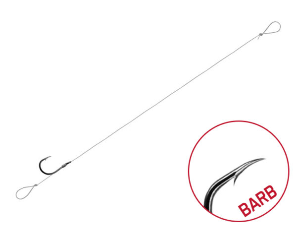 Vorfach Delphin FLR Loop Quickstop / 6St.8cm / 0,22mm / BARB #8