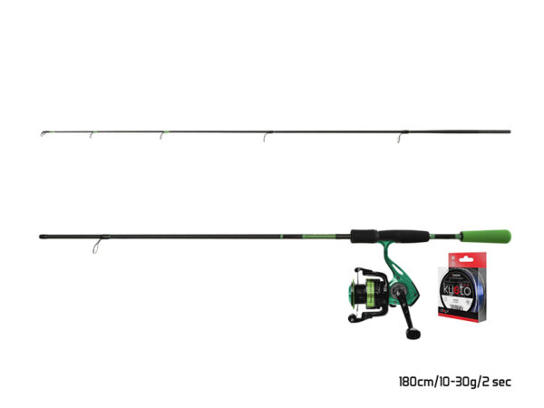 Delphin GreenSPIN Spinn-Set180cm/30g + 2T + 0,261mm – Bild 2