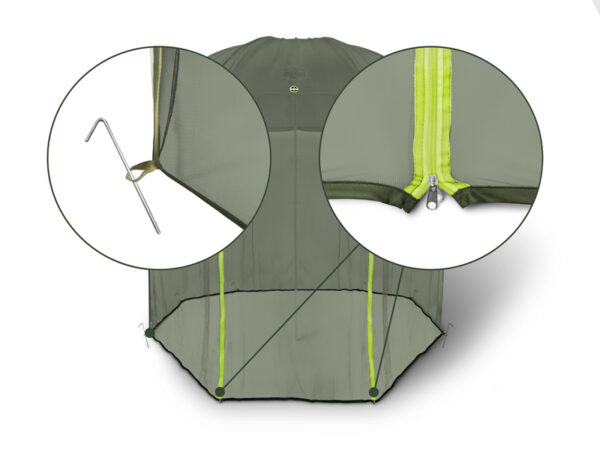 Moskitonetz am Delphin AntiFLY-Schirm250cm – Bild 2