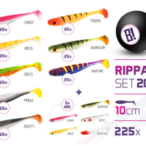 Köder Set BOMB Rippa Farben 2022 10cm / 225 St.10cm