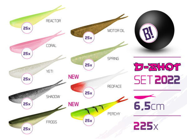 Köder Set BOMB D-SHOT 2022 6,5cm / 225 St.6,5cm