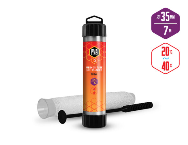 Delphin PVA n ́tastic TUBE + Stampfer / 7 m Strumpf - 35mm35mm (breit) / langsam löslich