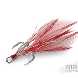 Delphin B!RD Hook TRIPLE / 3St.rote Federn #10