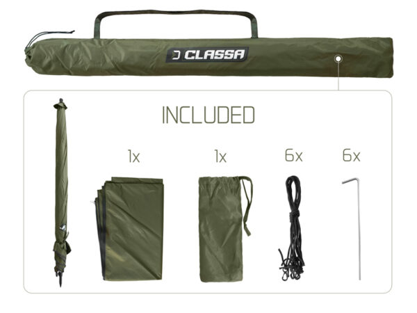 Regenschirm mit der Seitenwand Delphin CLASSA250cm 3/4 – Bild 7