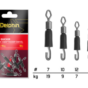 Delphin FDR Quicker Quick-Swap Wirbel mit dem Gummiband / 10 St.#10/9kg