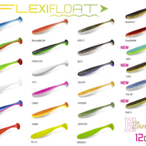 Top mix Gummiköder Delphin ZANDERA FlexiFLOAT UVs / 5St.12cm/ Yeti + Booty + Candy + Perchy + Forester