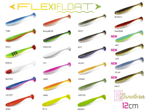 DuoPACK BOX Delphin ZANDERA FlexiFLOAT UVs / 6x 5St.12cm/BLOODY MILION