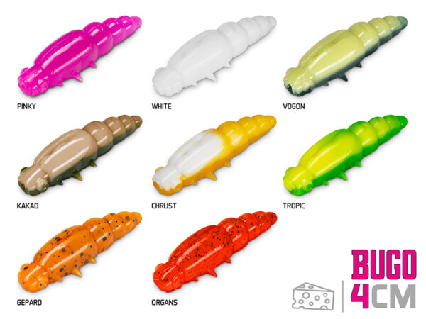 Künstliche Larve Delphin BUGO Cheese / 15 Stück4cm / PINKY