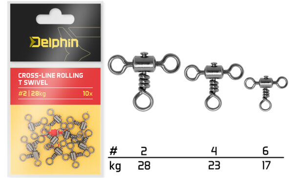 Cross-line rolling T swivel / 10 St.#4 /23kg