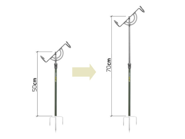 Teleskopischer Rutenhalter Delphin FlexiSTICK – Bild 5