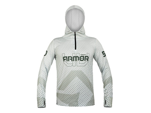 Delphin UV ARMOR 50+ Kapuzen-T-ShirtOlive (M) – Bild 2