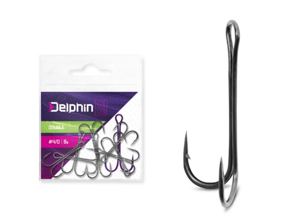 Zwillingshaken Delphin B! Double / 8St.3/0 – Bild 2