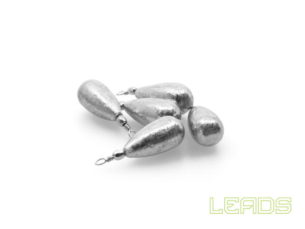 Delphin LEADS Birnenbleie mit Wirbel / 5St.30,0g – Bild 3