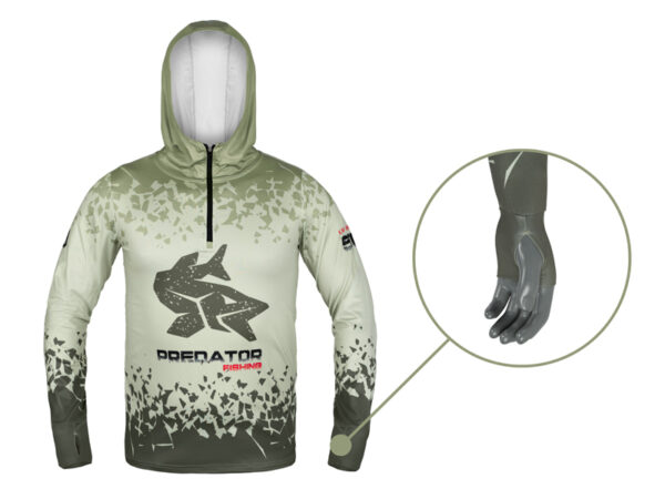 Delphin UV ARMOR 50+ Kapuzen-T-ShirtPredator XXL – Bild 3