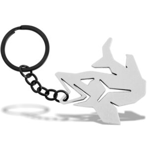 Schlüsselanhänger mit dem Flaschenöffner Delphin PIKENERSilber