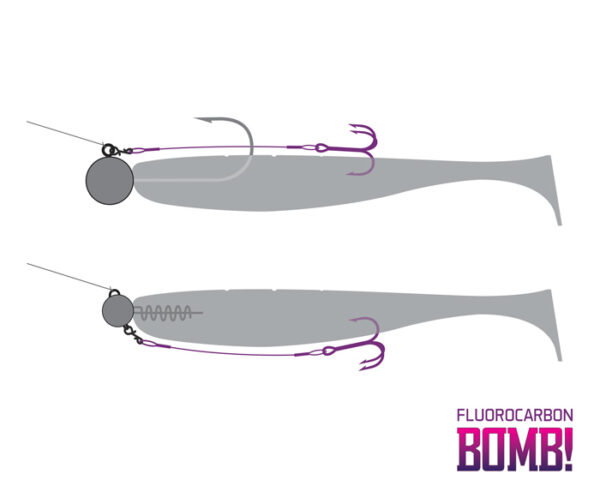 BOMB! Twisto RIGS Fluorocarbon / 3St.#1/12cm – Bild 2