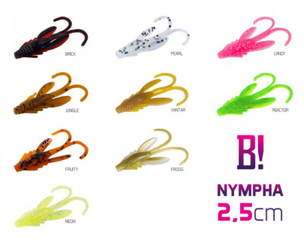 Gummiköder BOMB! Nympha / 10St.2,5cm/FRUITY