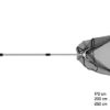 Kescher Delphin - Metallmitte, Gummi Netz / 2 Teile70x70/250cm – Bild 2