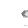 Kescher Delphin - Metallmitte, Gummi Netz / 2 Teile70x70/250cm – Bild 3
