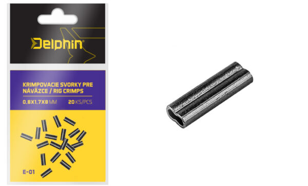 Delphin Rig crimps Klemmhülsen für Vorfach/20St.1,2x2,6x8mm